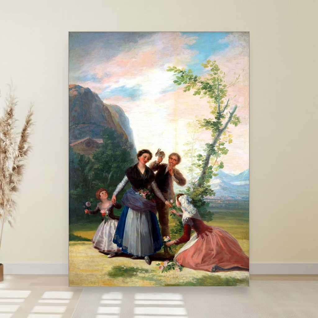 Vaze sa cvećem, Francisco Goya, Las floreras, slika na platnu 1 Vaze sa cvećem, Francisco Goya, Las floreras, slika na platnu