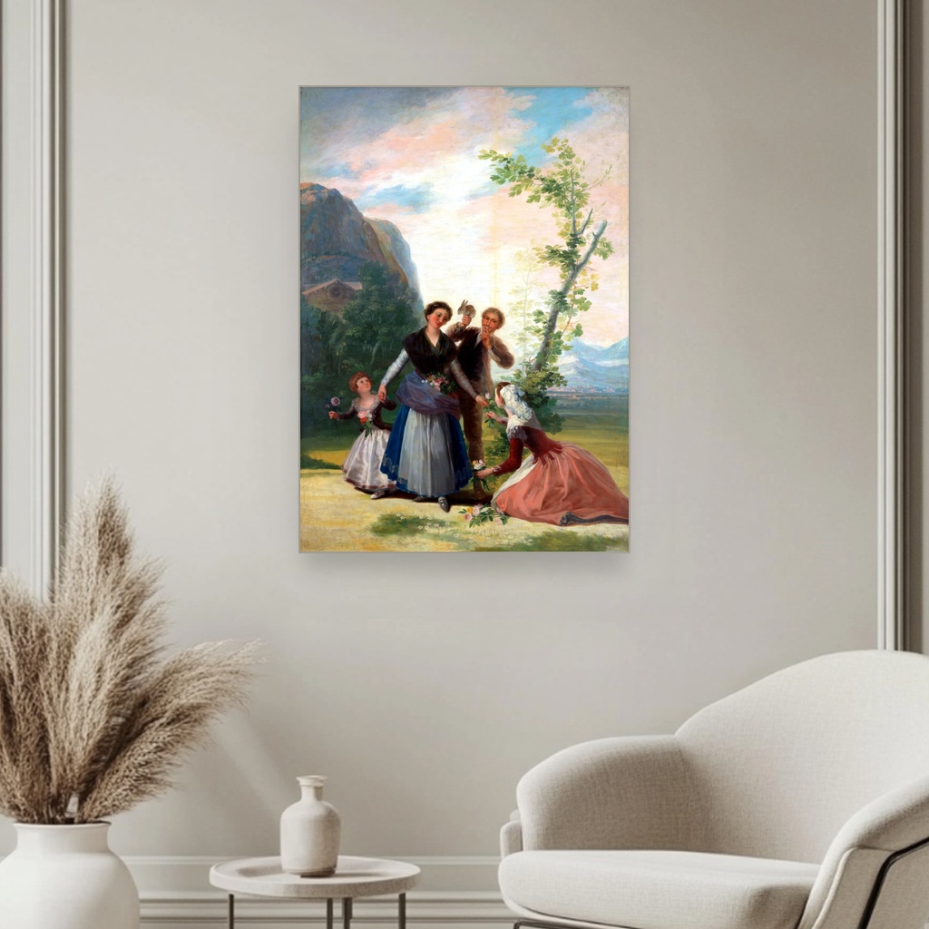 Vaze sa cvećem, Francisco Goya, Las floreras, slika na platnu 3 Vaze sa cvećem, Francisco Goya, Las floreras, slika na platnu - Slika 3