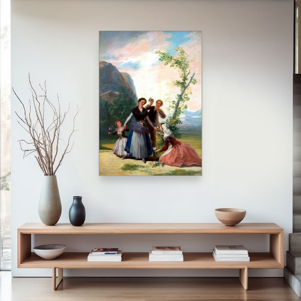 Vaze sa cvećem, Francisco Goya, Las floreras, slika na platnu 4 Vaze sa cvećem, Francisco Goya, Las floreras, slika na platnu - Slika 4