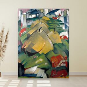 Alpska scena sa snopovima sena, Franz Marc, Alpine Scene Haystacks, slika na platnu