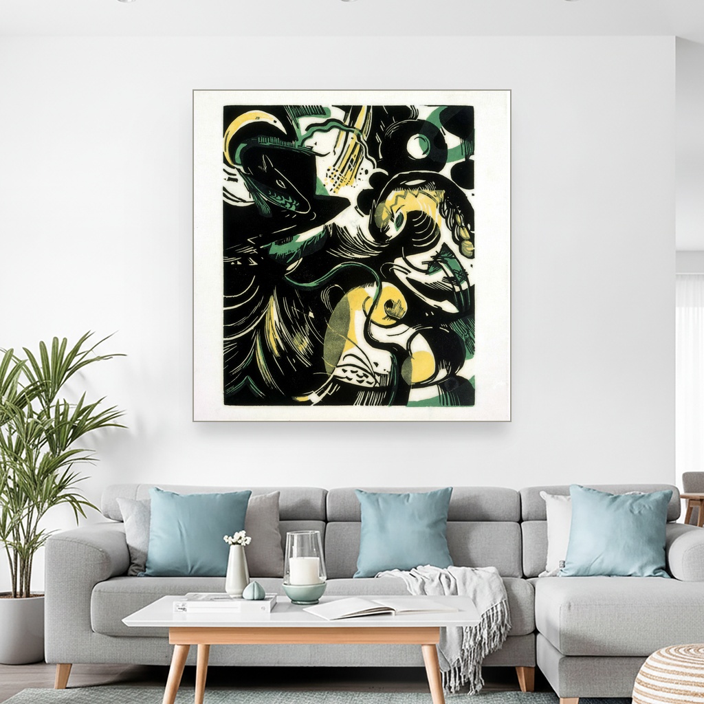 Istorija stvaranja II, Franz Marc, Creation History II, slika na platnu 2 Istorija stvaranja II, Franz Marc, Creation History II, slika na platnu - Slika 2