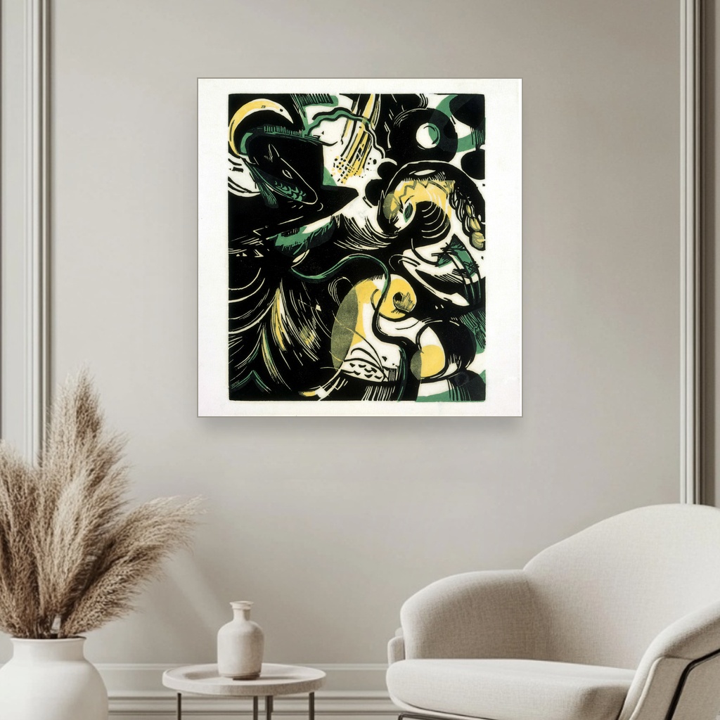 Istorija stvaranja II, Franz Marc, Creation History II, slika na platnu 3 Istorija stvaranja II, Franz Marc, Creation History II, slika na platnu - Slika 3