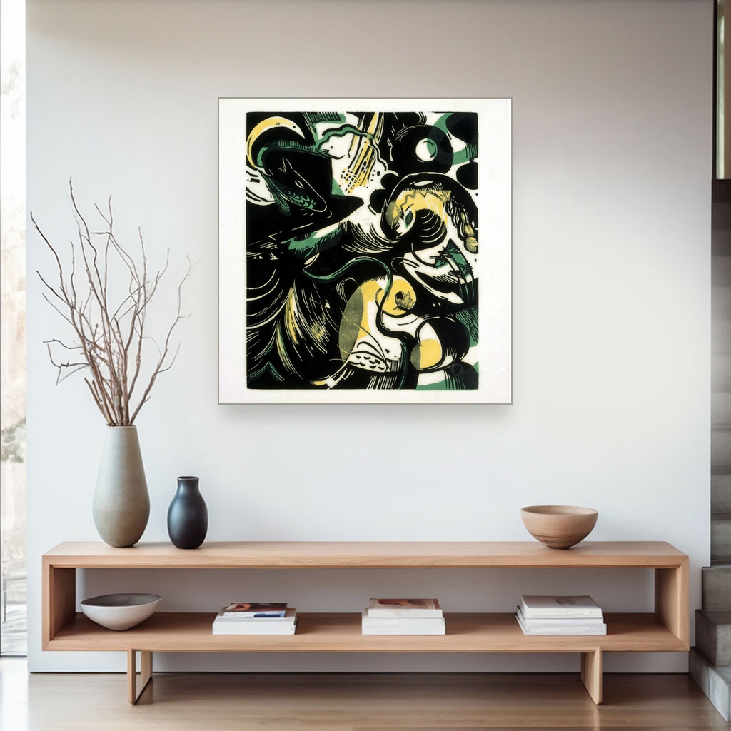 Istorija stvaranja II, Franz Marc, Creation History II, slika na platnu 4 Istorija stvaranja II, Franz Marc, Creation History II, slika na platnu - Slika 4