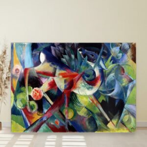 Jelen u cvećnjaku, Franz Marc, Deer in the Flower Garden, slika na platnu