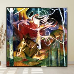 Jelen u šumi, Franz Marc, Deer in the Forest I, slika na platnu