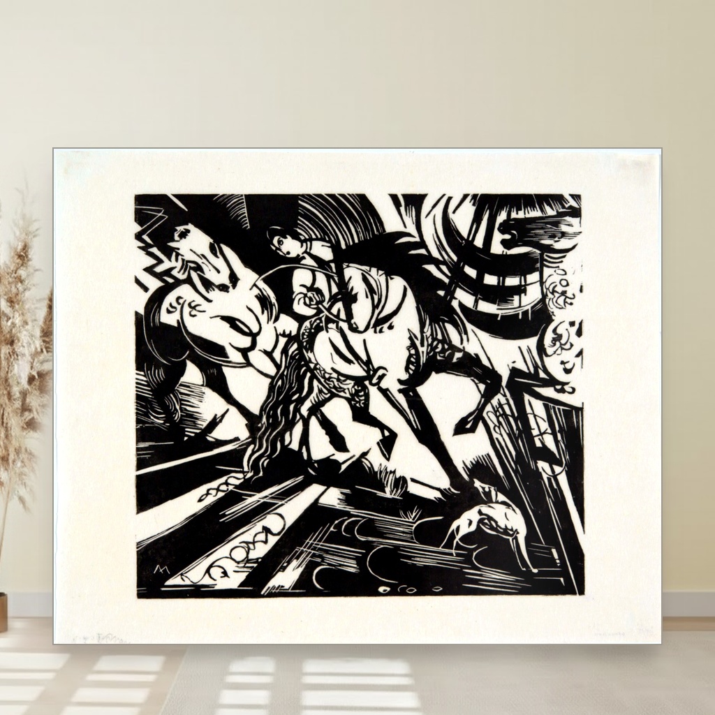 6 prelepih slika životinja za osveženje enterijera 3 Jahačka škola slika na platnu Nova Art Studio