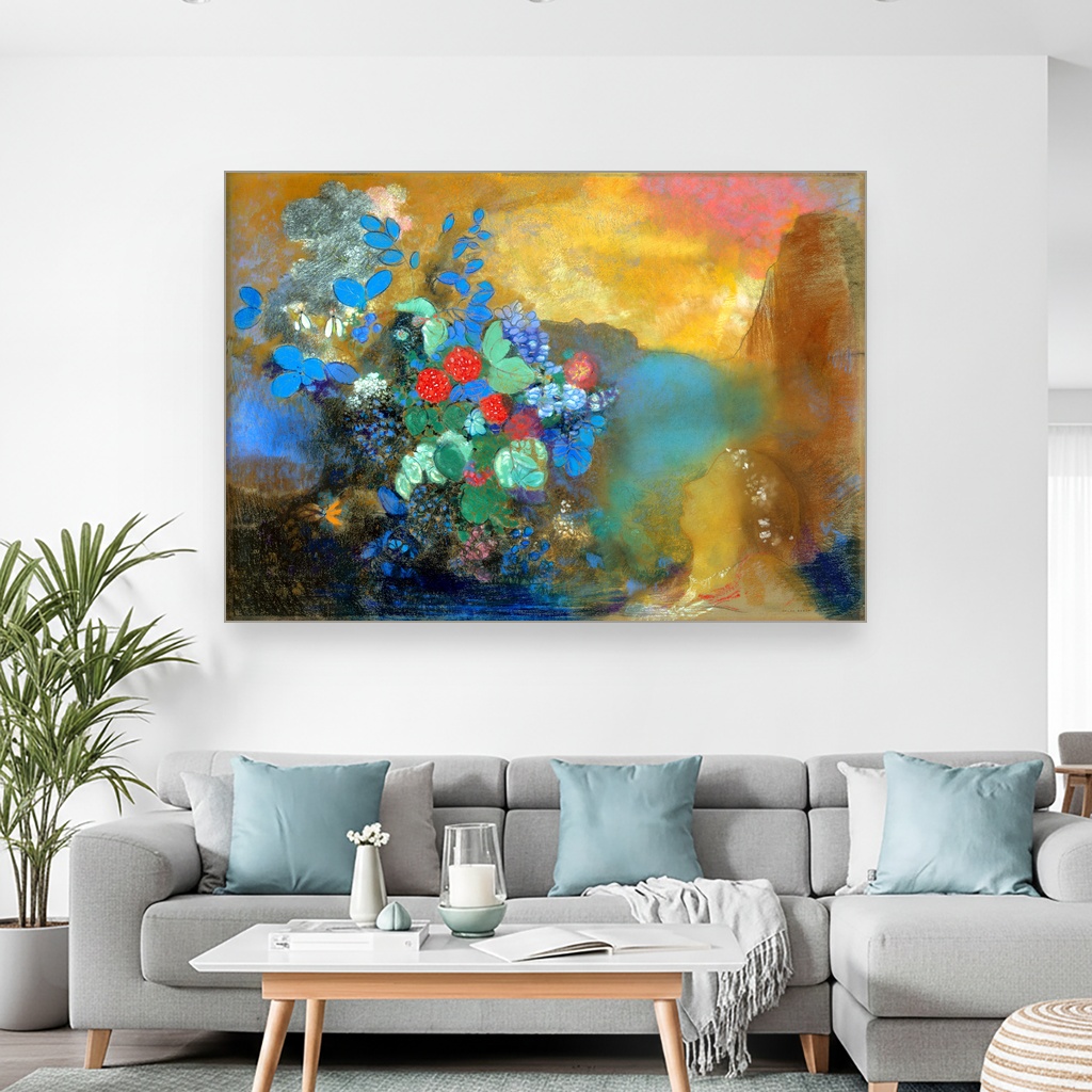 Ofelija među cvetovima, Odilon Redon, Ophelia among the Flowers, slika na platnu 2 Ofelija među cvetovima, Odilon Redon, Ophelia among the Flowers, slika na platnu - Slika 2