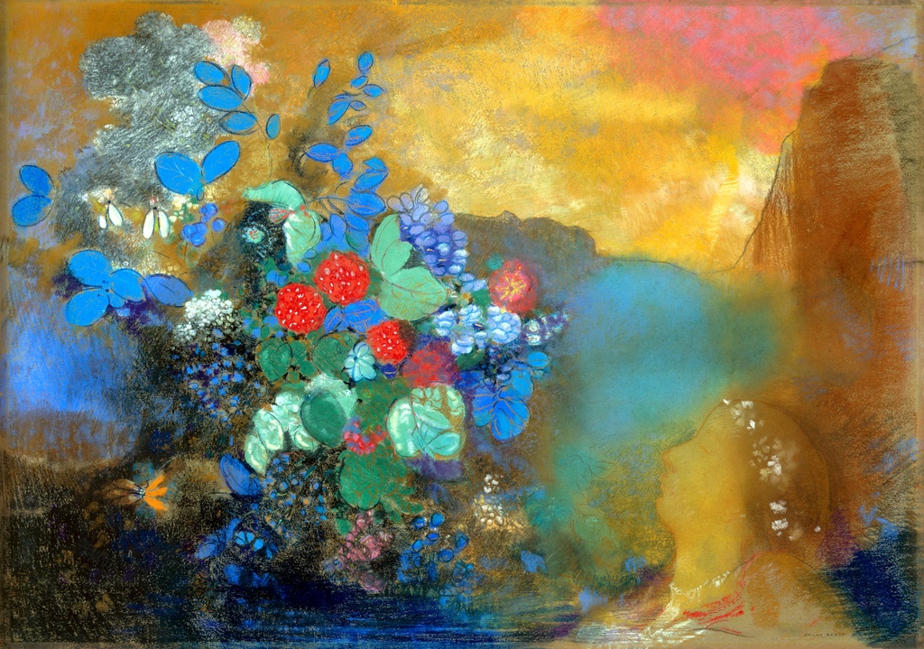 Ofelija među cvetovima, Odilon Redon, Ophelia among the Flowers, slika na platnu 8 Ofelija među cvetovima, Odilon Redon, Ophelia among the Flowers, slika na platnu - Slika 8