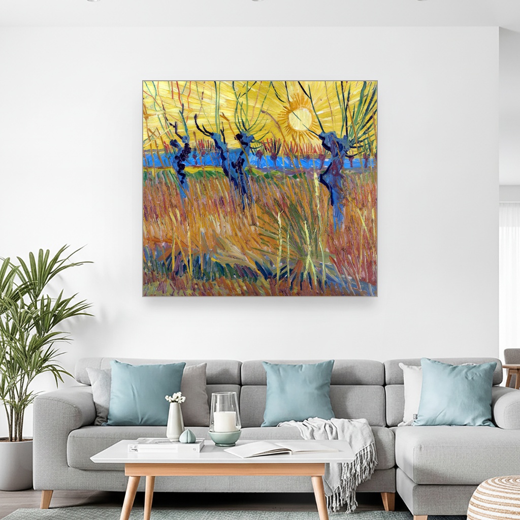 Vrbe na zalasku sunca, Vincent van Gogh, Pollard willows at sunset, slika na platnu 2 Vrbe na zalasku sunca, Vincent van Gogh, Pollard willows at sunset, slika na platnu - Slika 2