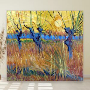 Vrbe na zalasku sunca, Vincent van Gogh, Pollard willows at sunset, slika na platnu