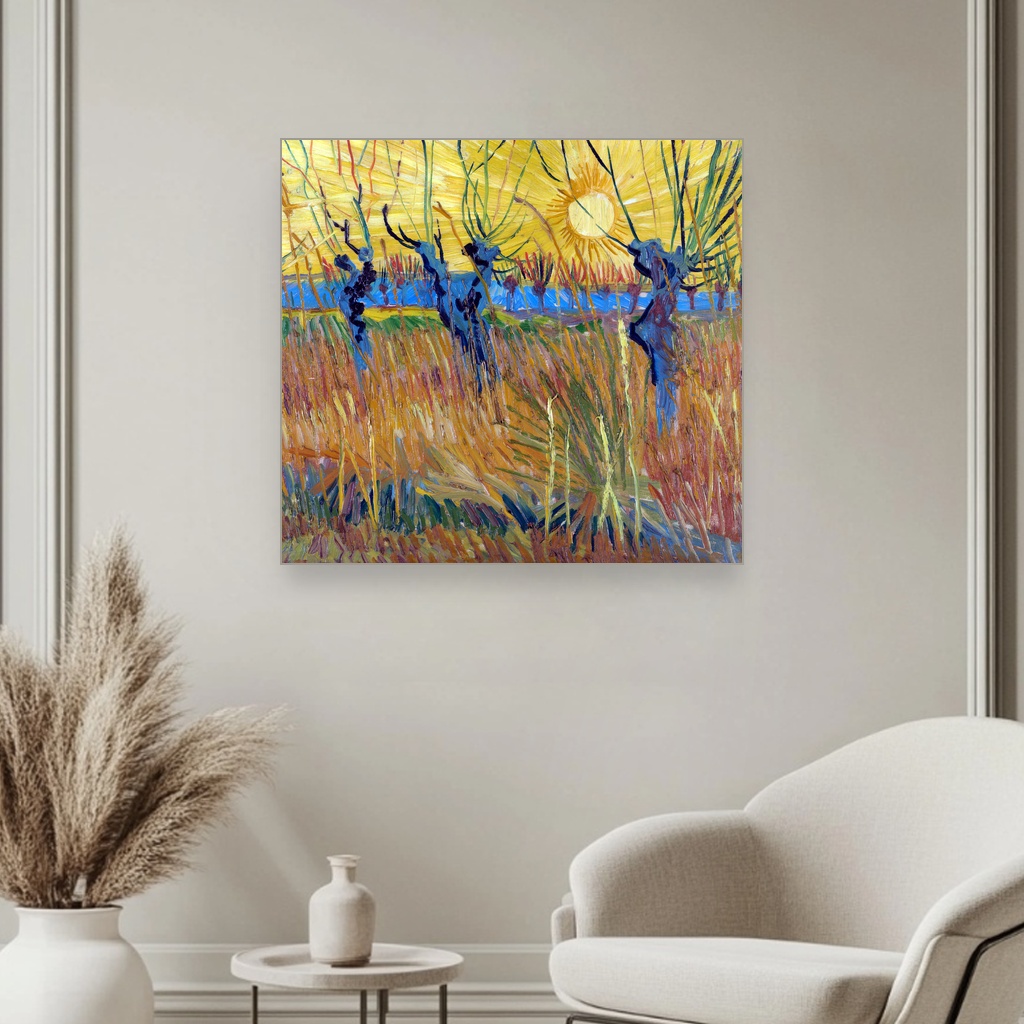 Vrbe na zalasku sunca, Vincent van Gogh, Pollard willows at sunset, slika na platnu 3 Vrbe na zalasku sunca, Vincent van Gogh, Pollard willows at sunset, slika na platnu - Slika 3