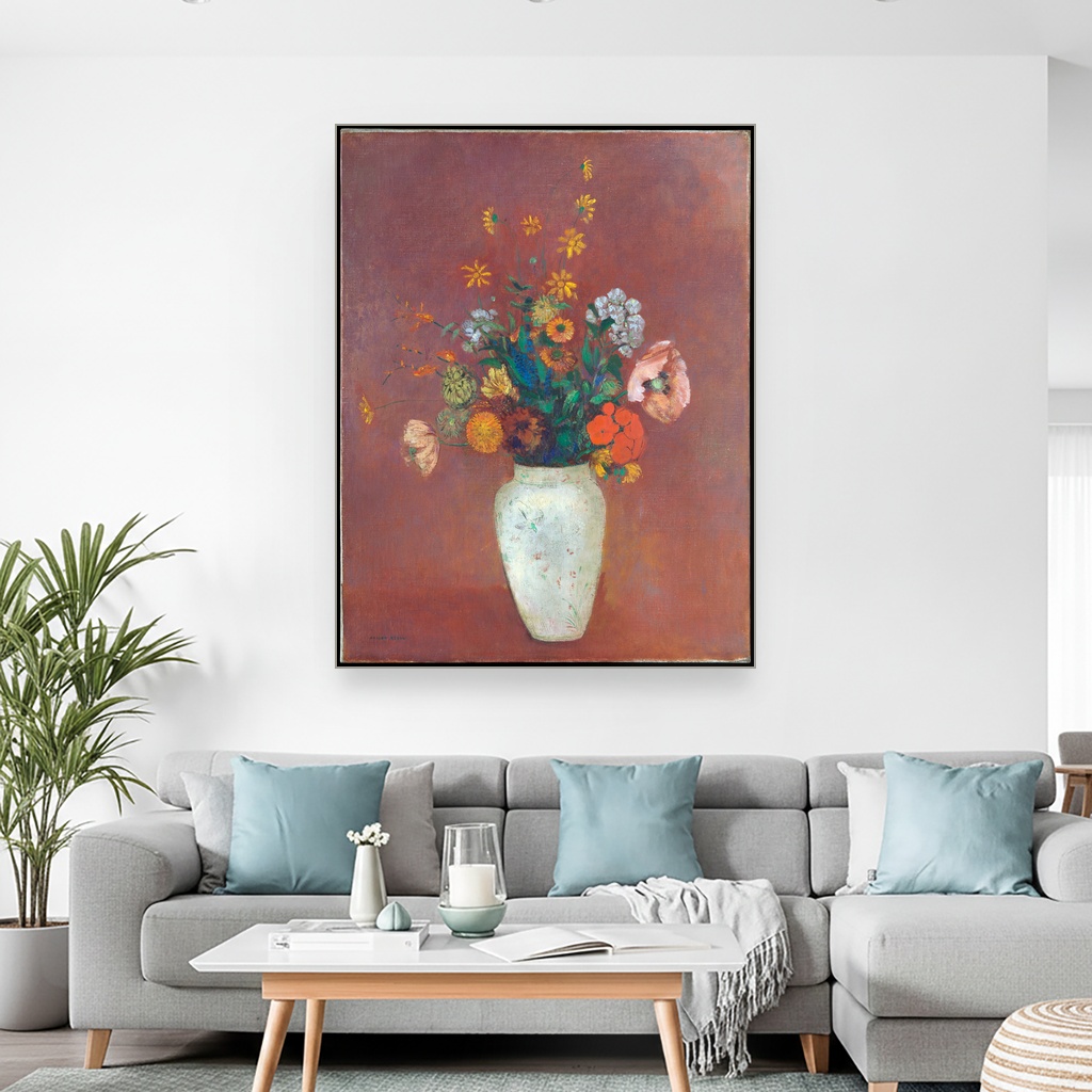 Buket u kineskoj vazi, Odilon Redon, Bouquet in a Chinese Vase, slika na platnu 2 Buket u kineskoj vazi, Odilon Redon, Bouquet in a Chinese Vase, slika na platnu - Slika 2