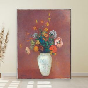 Buket u kineskoj vazi, Odilon Redon, Bouquet in a Chinese Vase, slika na platnu