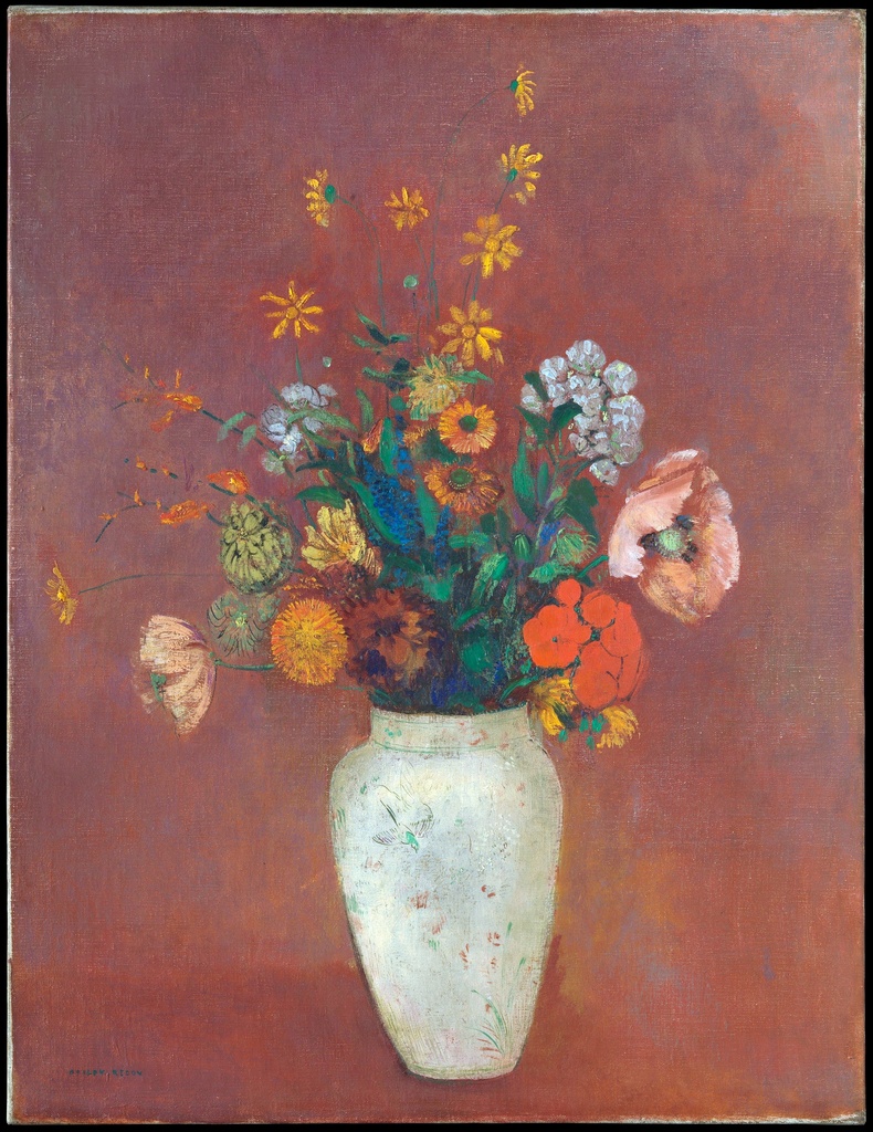 Buket u kineskoj vazi, Odilon Redon, Bouquet in a Chinese Vase, slika na platnu 8 Buket u kineskoj vazi, Odilon Redon, Bouquet in a Chinese Vase, slika na platnu - Slika 8