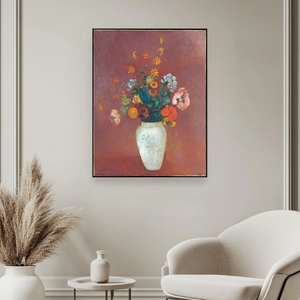 Buket u kineskoj vazi, Odilon Redon, Bouquet in a Chinese Vase, slika na platnu 3 Buket u kineskoj vazi, Odilon Redon, Bouquet in a Chinese Vase, slika na platnu - Slika 3