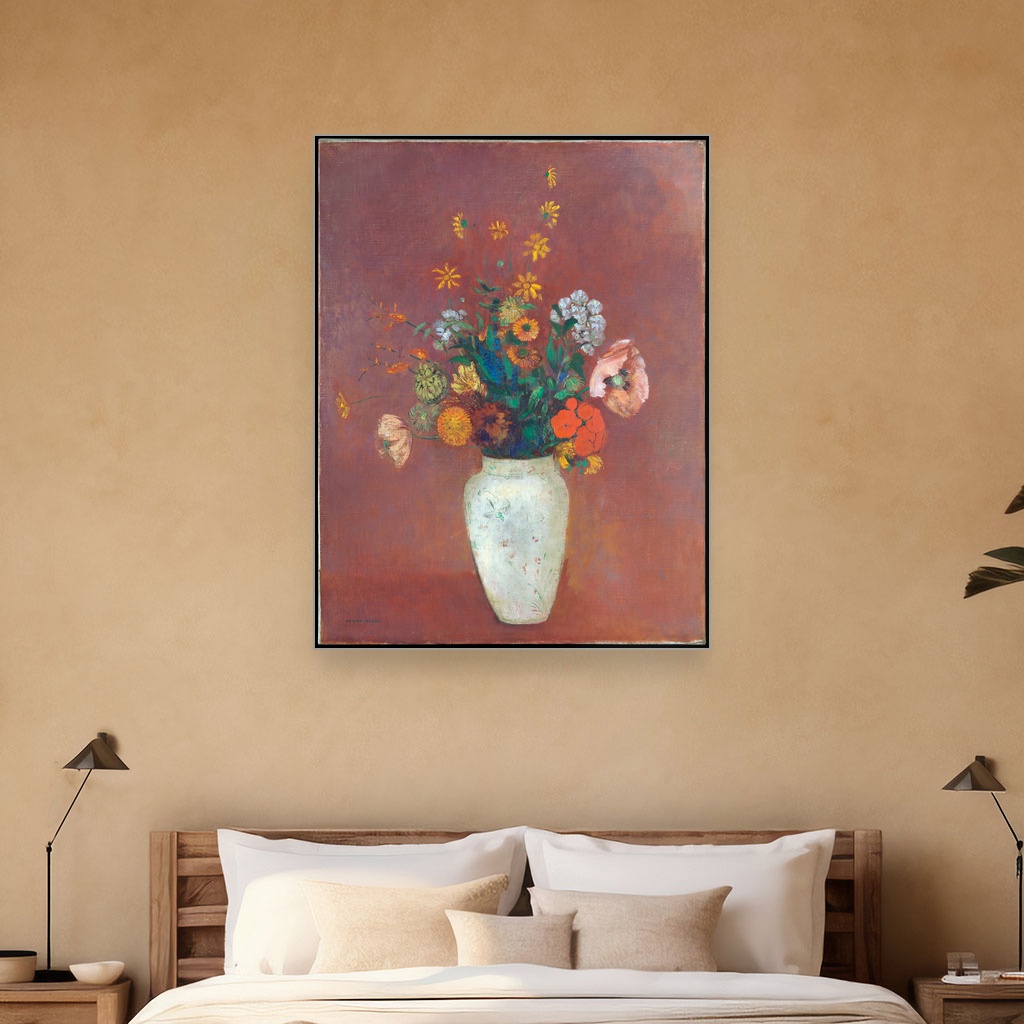 Buket u kineskoj vazi, Odilon Redon, Bouquet in a Chinese Vase, slika na platnu 5 Buket u kineskoj vazi, Odilon Redon, Bouquet in a Chinese Vase, slika na platnu - Slika 5