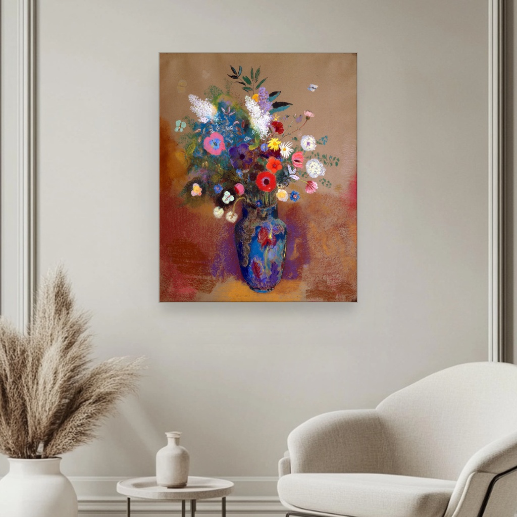 Buket cveća, Odilon Redon, Bouquet of Flowers, slika na platnu 3 Buket cveća, Odilon Redon, Bouquet of Flowers, slika na platnu - Slika 3