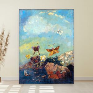 Leptiri, Odilon Redon, Butterflies, slika na platnu
