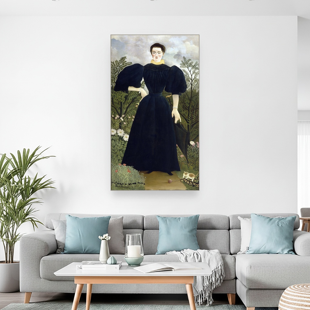 Portret gospođe M, Henri Rousseau, Portrait of Madame M, slika na platnu 2 Portret gospođe M, Henri Rousseau, Portrait of Madame M, slika na platnu - Slika 2