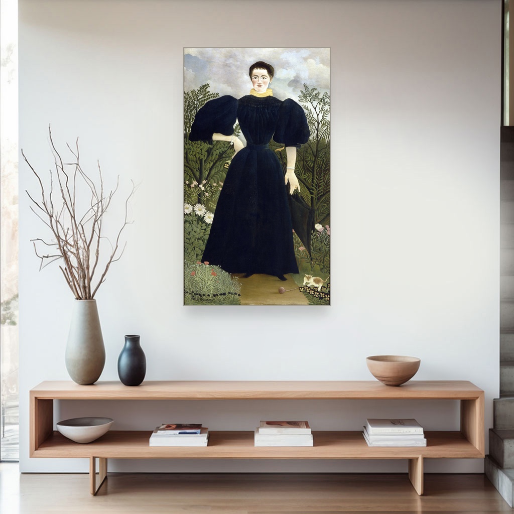 Portret gospođe M, Henri Rousseau, Portrait of Madame M, slika na platnu 4 Portret gospođe M, Henri Rousseau, Portrait of Madame M, slika na platnu - Slika 4