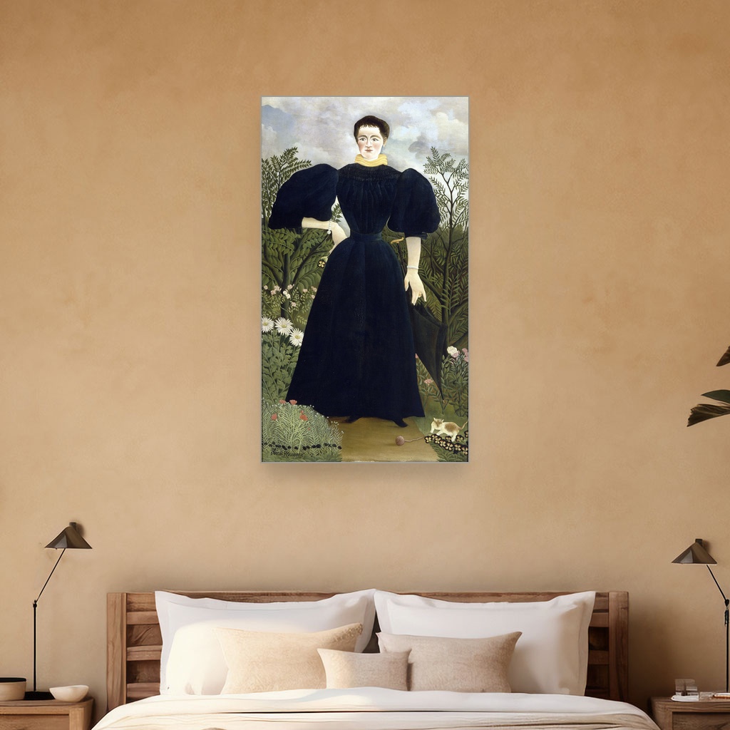 Portret gospođe M, Henri Rousseau, Portrait of Madame M, slika na platnu 5 Portret gospođe M, Henri Rousseau, Portrait of Madame M, slika na platnu - Slika 5
