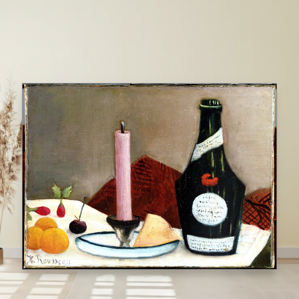Roza sveća, Henri Russo, The Pink Candle, slika na platnu 1 Roza sveća, Henri Russo, The Pink Candle, slika na platnu