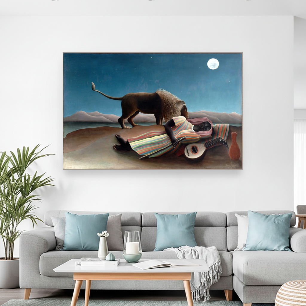 Spavajuća ciganka, Henri Rousseau, The Sleeping Gypsy, slika na platnu 2 Spavajuća ciganka, Henri Rousseau, The Sleeping Gypsy, slika na platnu - Slika 2