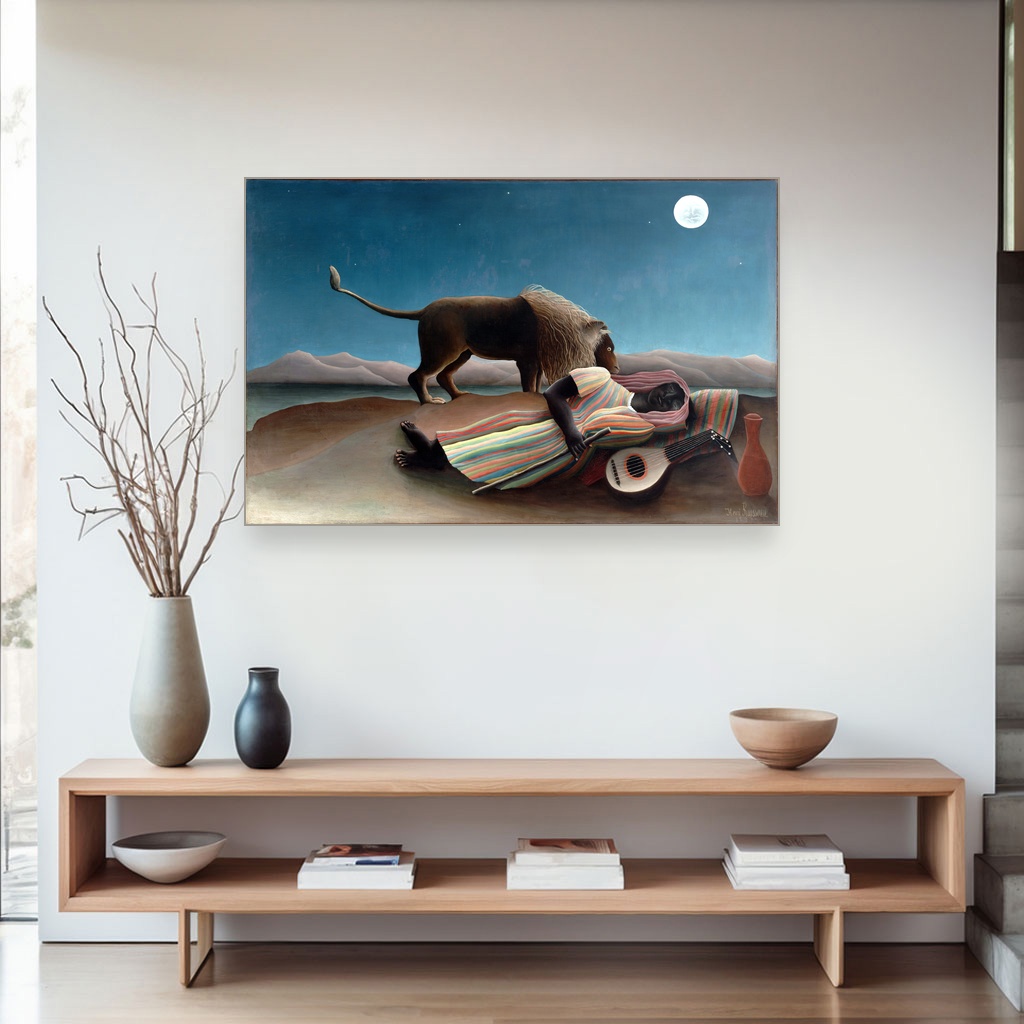 Spavajuća ciganka, Henri Rousseau, The Sleeping Gypsy, slika na platnu 4 Spavajuća ciganka, Henri Rousseau, The Sleeping Gypsy, slika na platnu - Slika 4