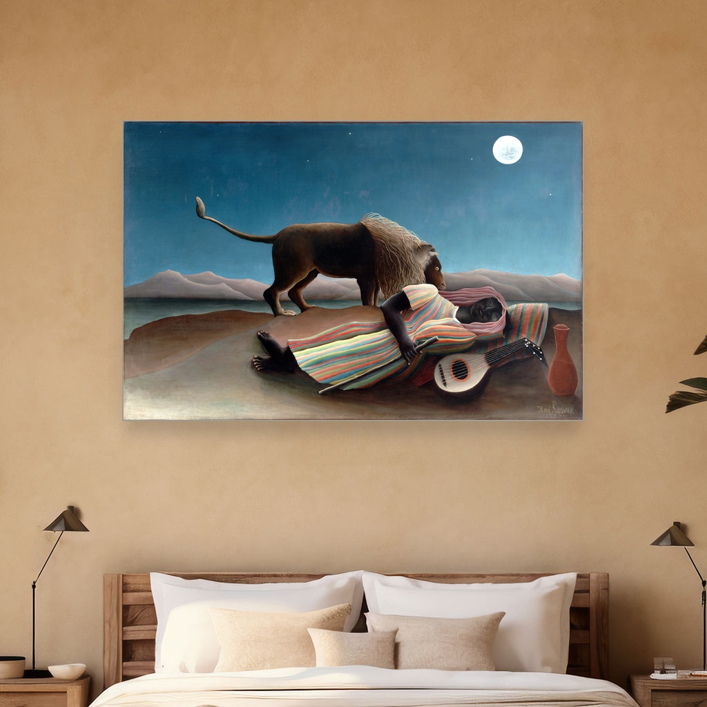 Spavajuća ciganka, Henri Rousseau, The Sleeping Gypsy, slika na platnu 5 Spavajuća ciganka, Henri Rousseau, The Sleeping Gypsy, slika na platnu - Slika 5