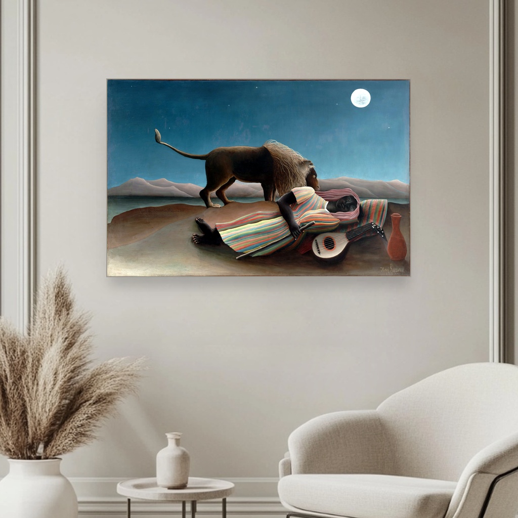 Spavajuća ciganka, Henri Rousseau, The Sleeping Gypsy, slika na platnu 3 Spavajuća ciganka, Henri Rousseau, The Sleeping Gypsy, slika na platnu - Slika 3