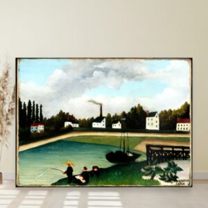 Pogled na pristanište d'Ivry, Henri Rousseau, View of the Quai d'Ivry near the Port à l'Anglais, slika na platnu