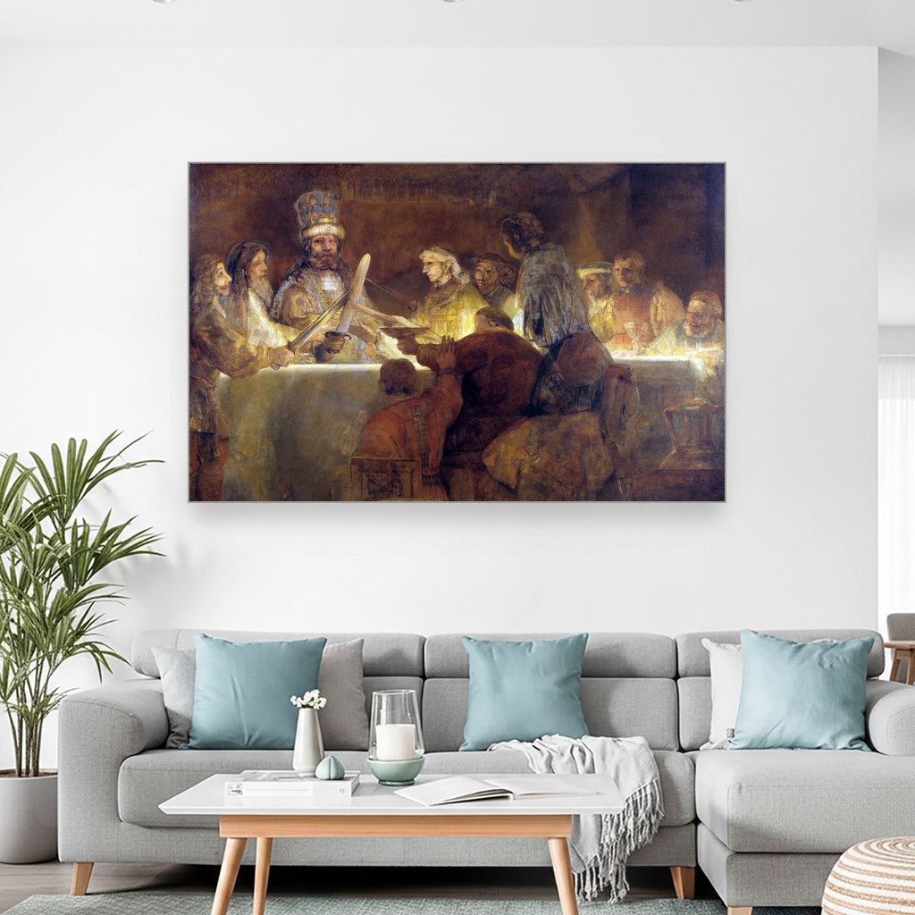 Zavera Batavaca pod Klaudijem Civilisom, Rembrandt van Rijn, The Conspiracy of the Batavians under Claudius Civilis, slika na platnu 2 Zavera Batavaca pod Klaudijem Civilisom, Rembrandt van Rijn, The Conspiracy of the Batavians under Claudius Civilis, slika na platnu - Slika 2