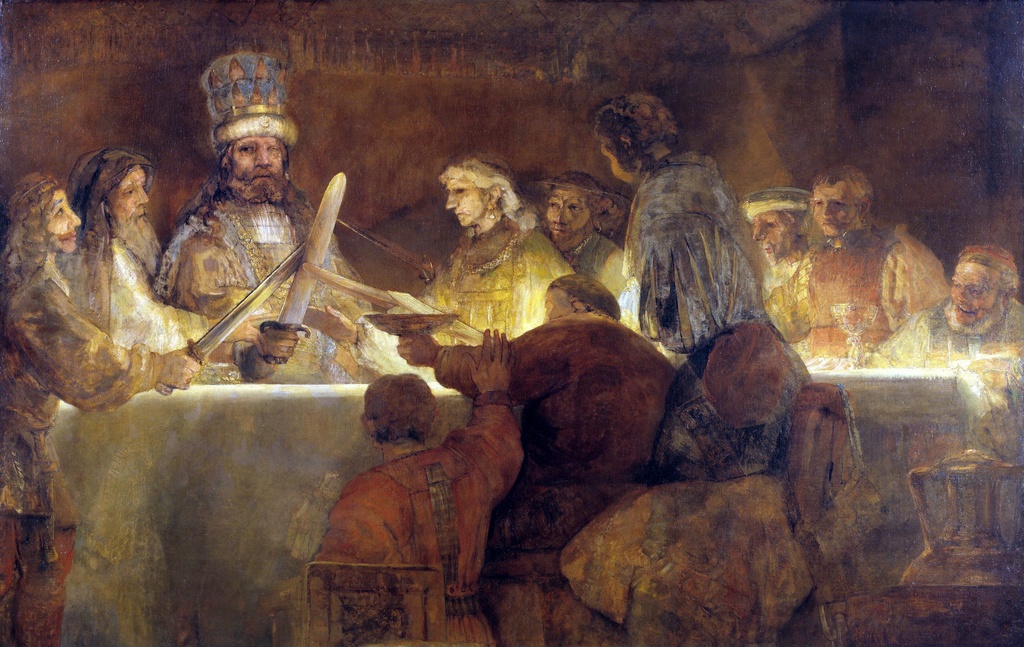 Zavera Batavaca pod Klaudijem Civilisom, Rembrandt van Rijn, The Conspiracy of the Batavians under Claudius Civilis, slika na platnu 8 Zavera Batavaca pod Klaudijem Civilisom, Rembrandt van Rijn, The Conspiracy of the Batavians under Claudius Civilis, slika na platnu - Slika 8