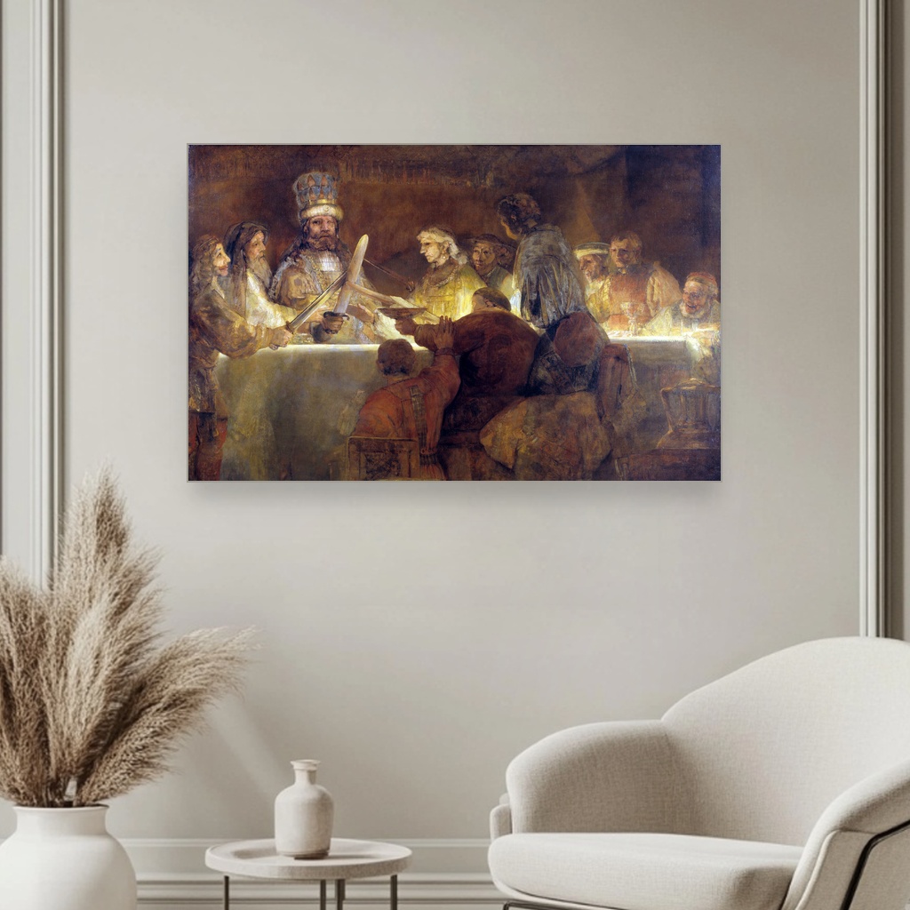 Zavera Batavaca pod Klaudijem Civilisom, Rembrandt van Rijn, The Conspiracy of the Batavians under Claudius Civilis, slika na platnu 3 Zavera Batavaca pod Klaudijem Civilisom, Rembrandt van Rijn, The Conspiracy of the Batavians under Claudius Civilis, slika na platnu - Slika 3