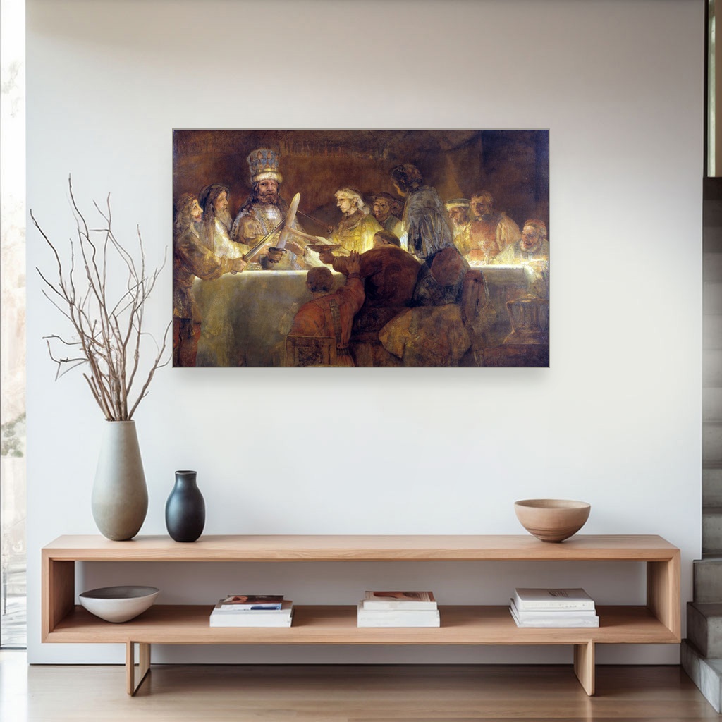 Zavera Batavaca pod Klaudijem Civilisom, Rembrandt van Rijn, The Conspiracy of the Batavians under Claudius Civilis, slika na platnu 4 Zavera Batavaca pod Klaudijem Civilisom, Rembrandt van Rijn, The Conspiracy of the Batavians under Claudius Civilis, slika na platnu - Slika 4