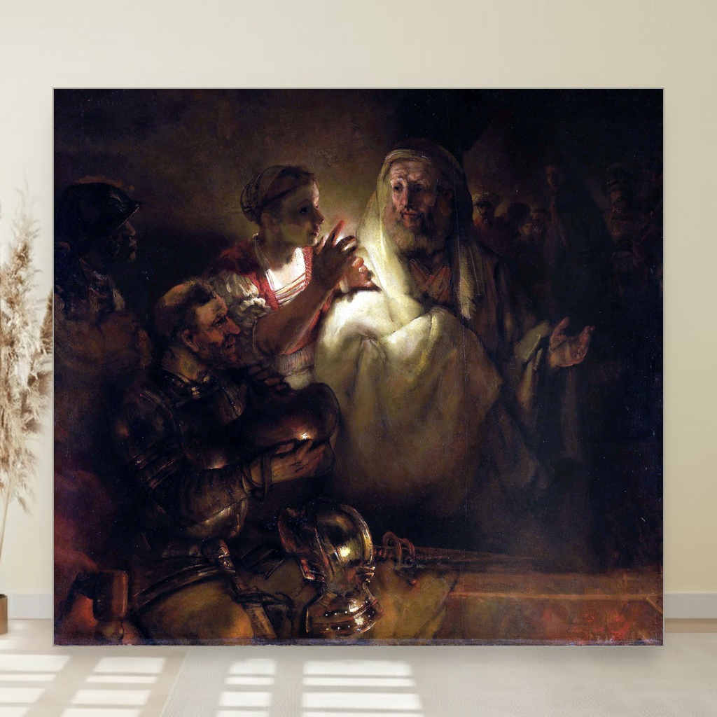 Poricanje svetog Petra, Rembrandt van Rijn, The Denial of St Peter, slika na platnu 1 Poricanje svetog Petra, Rembrandt van Rijn, The Denial of St Peter, slika na platnu