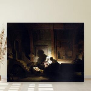 Sveta porodica noću, Rembrandt van Rijn, The Holy Family at Night, slika na platnu