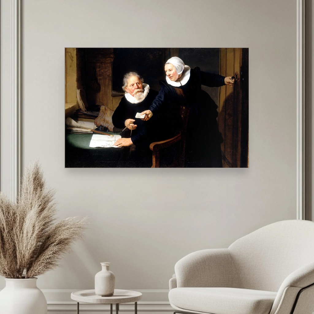 Brodograditelj i njegova supruga, Rembrandt van Rijn, The Shipbuilder and his Wife, slika na platnu 3 Brodograditelj i njegova supruga, Rembrandt van Rijn, The Shipbuilder and his Wife, slika na platnu - Slika 3