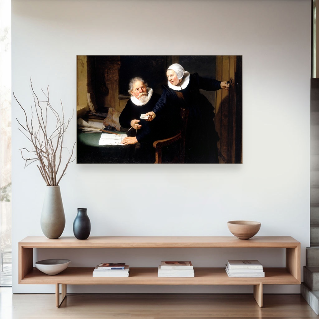 Brodograditelj i njegova supruga, Rembrandt van Rijn, The Shipbuilder and his Wife, slika na platnu 4 Brodograditelj i njegova supruga, Rembrandt van Rijn, The Shipbuilder and his Wife, slika na platnu - Slika 4