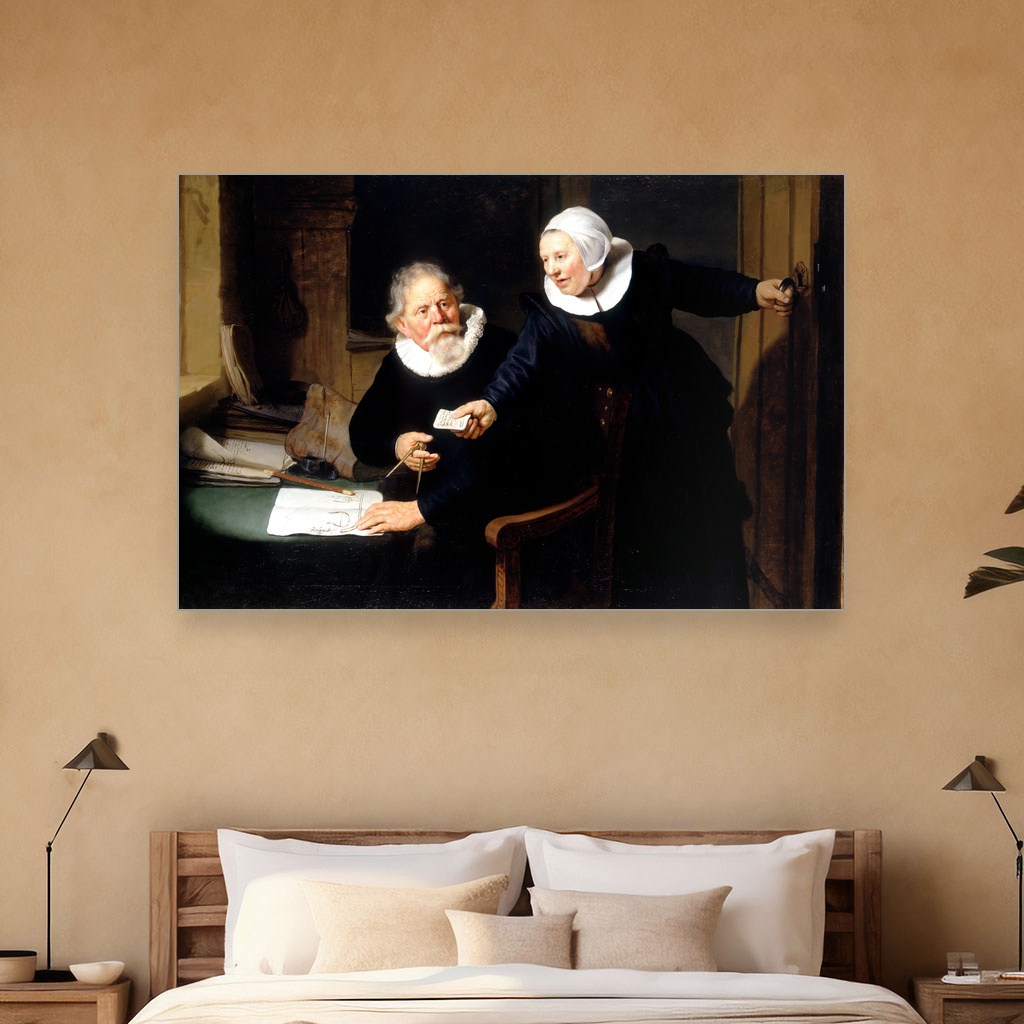 Brodograditelj i njegova supruga, Rembrandt van Rijn, The Shipbuilder and his Wife, slika na platnu 5 Brodograditelj i njegova supruga, Rembrandt van Rijn, The Shipbuilder and his Wife, slika na platnu - Slika 5