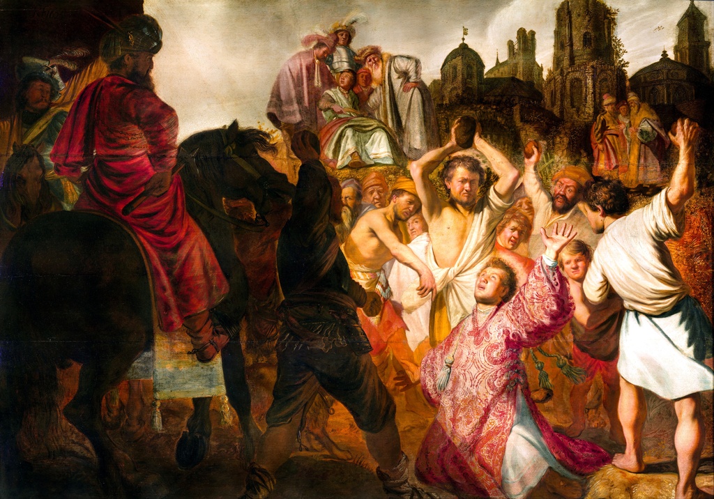 Kamenovanje svetog Stefana, Rembrandt van Rijn, The Stoning of Saint Stephen, slika na platnu 8 Kamenovanje svetog Stefana, Rembrandt van Rijn, The Stoning of Saint Stephen, slika na platnu - Slika 8
