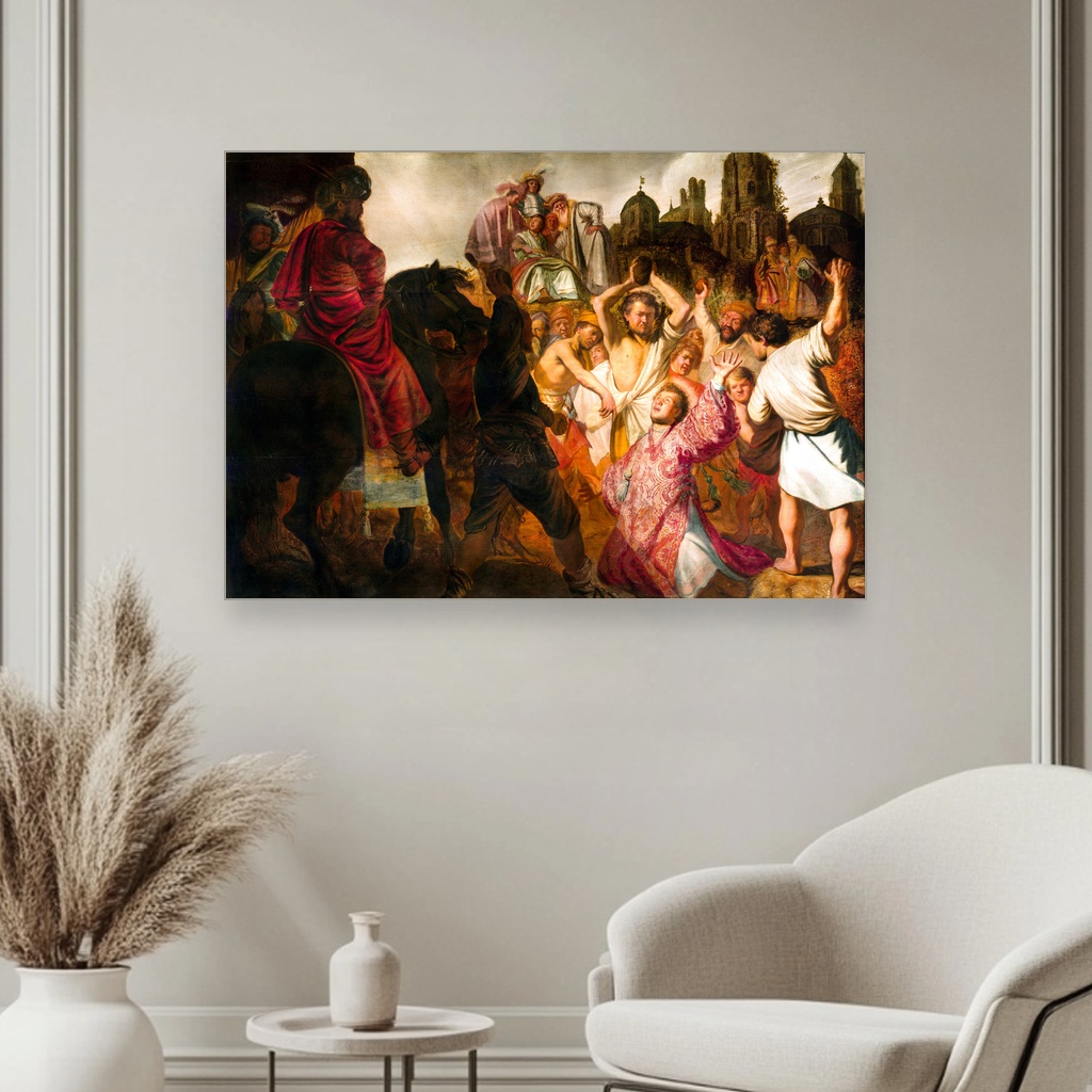 Kamenovanje svetog Stefana, Rembrandt van Rijn, The Stoning of Saint Stephen, slika na platnu 3 Kamenovanje svetog Stefana, Rembrandt van Rijn, The Stoning of Saint Stephen, slika na platnu - Slika 3