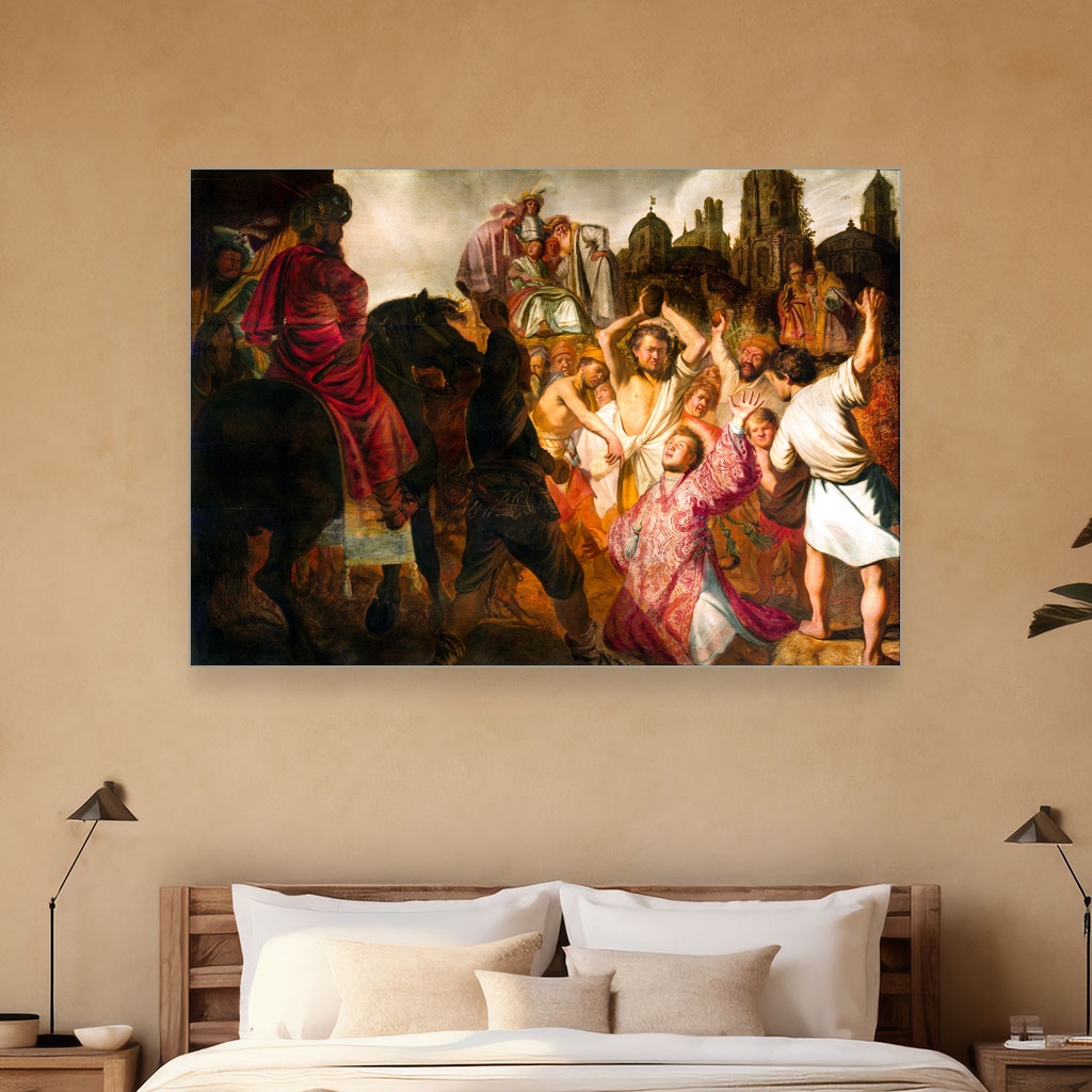 Kamenovanje svetog Stefana, Rembrandt van Rijn, The Stoning of Saint Stephen, slika na platnu 5 Kamenovanje svetog Stefana, Rembrandt van Rijn, The Stoning of Saint Stephen, slika na platnu - Slika 5